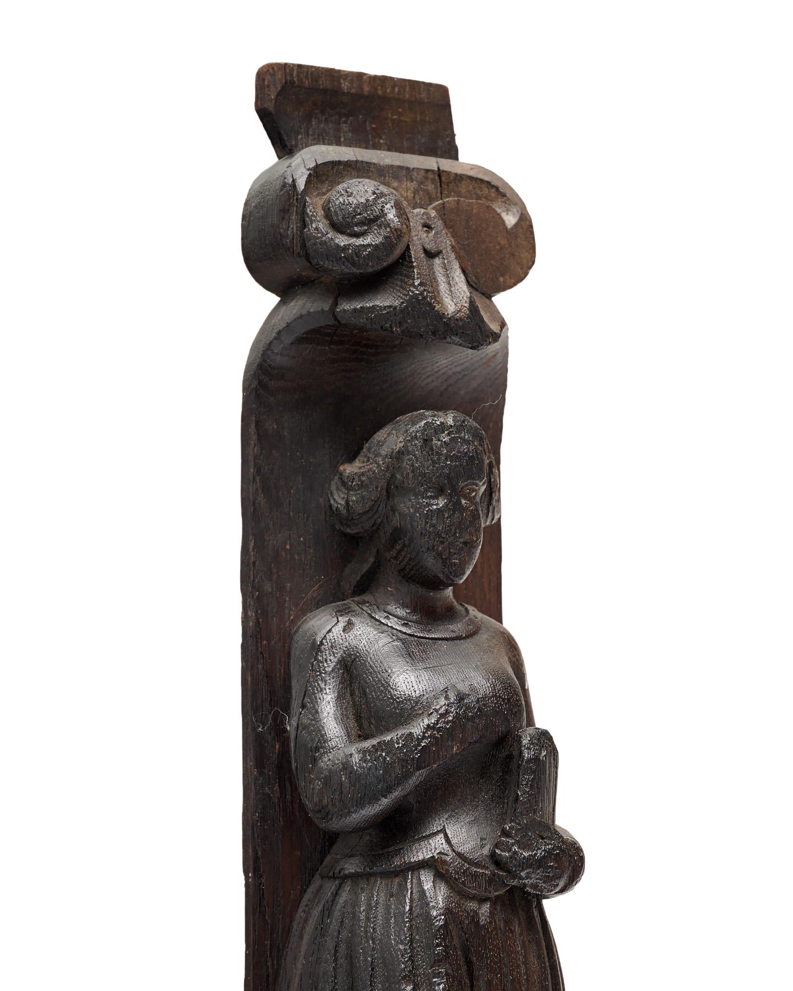 Francese Scontrino a candela in legno Antique French in vendita
