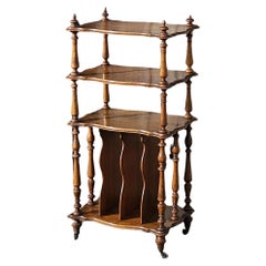 French Antique wooden - Shelf-Etagere on Castors-Victorian Console-Shelf 1920s
