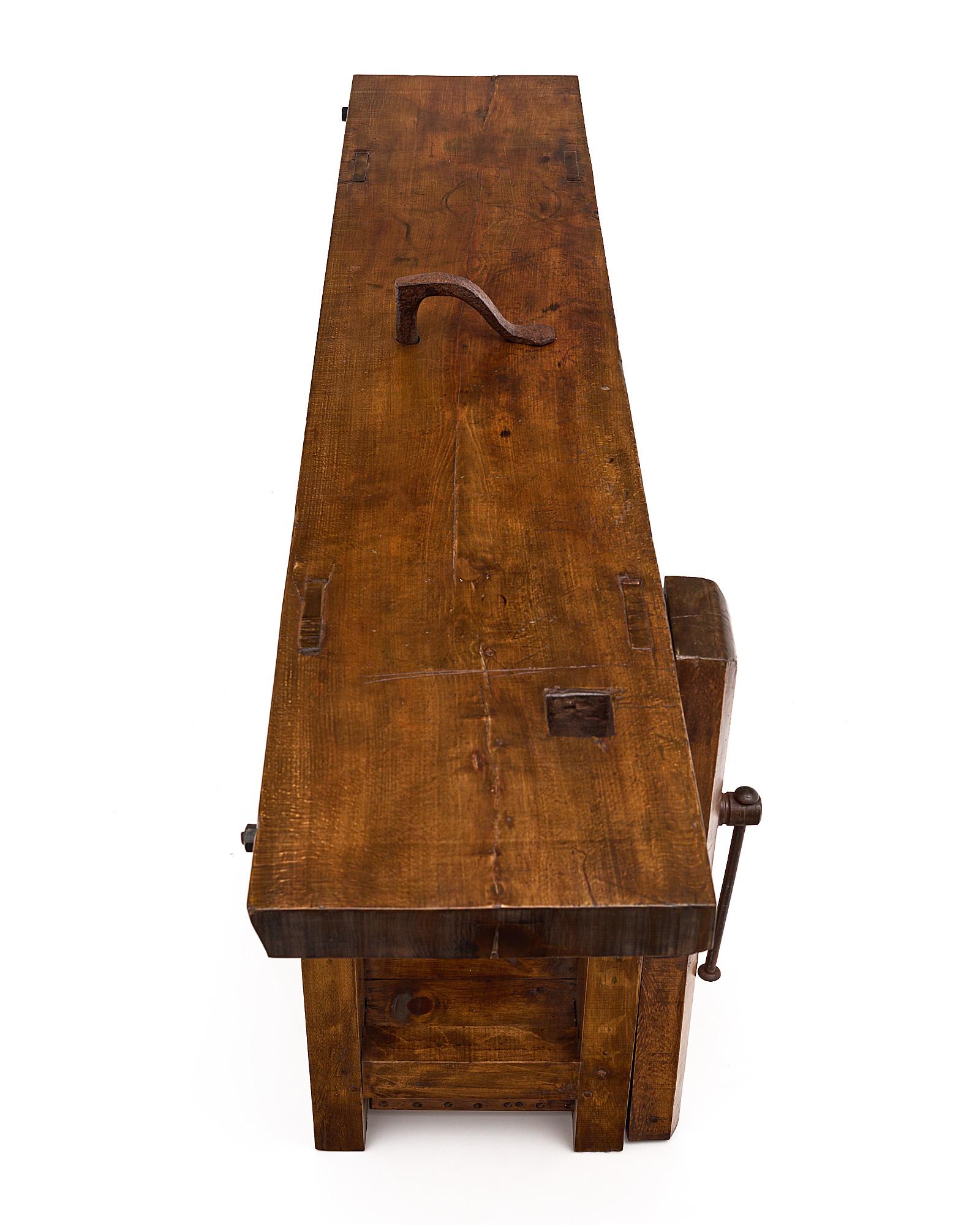 Mid-19th Century French Antique Workbench For Sale