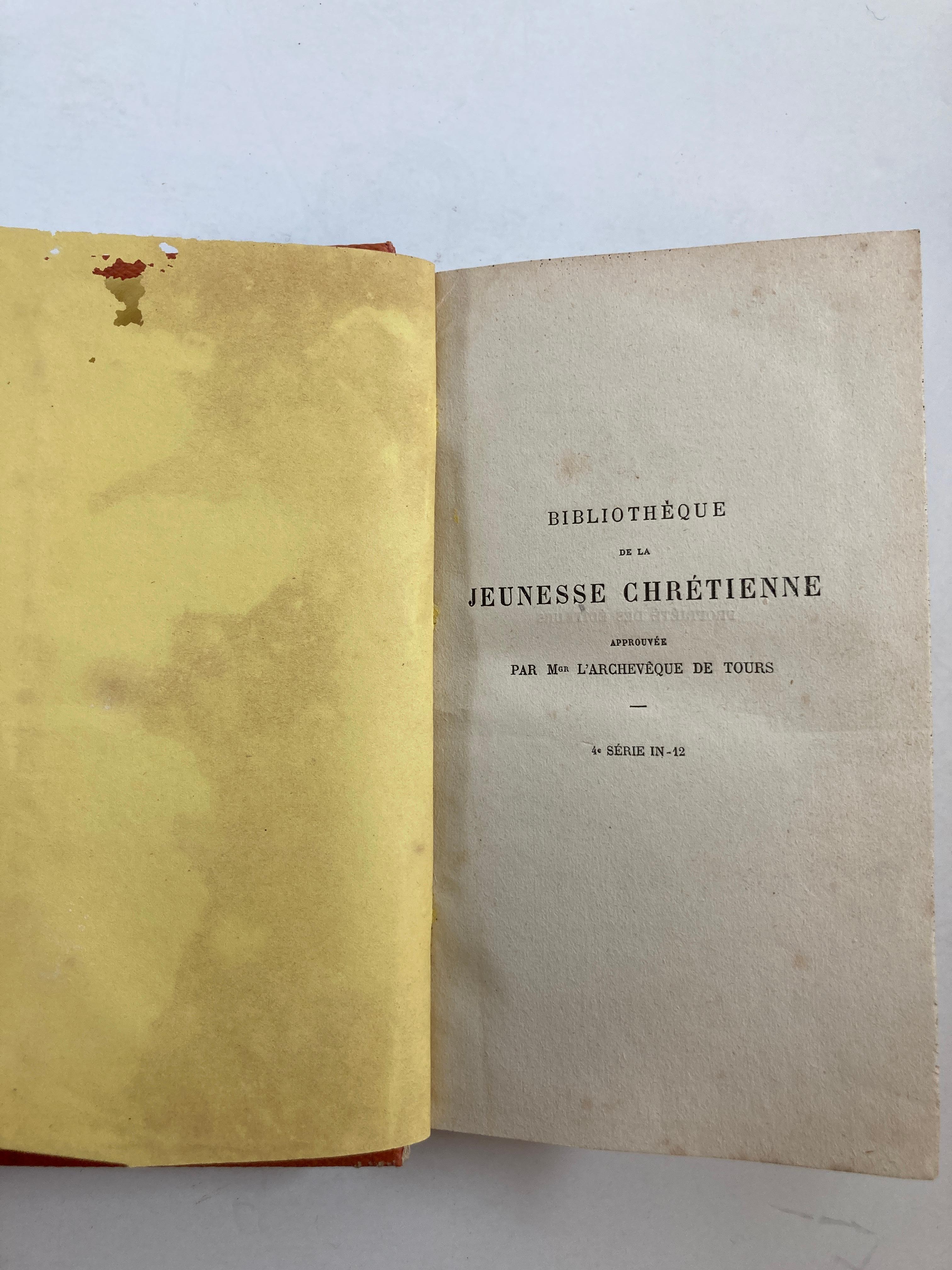 French Antique Youth Library Book Bibliotheque Jeunesse Chretienne 1