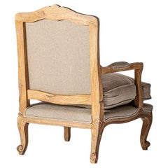 Bergere-Sessel aus Holz und Stoff im Louis-XV-Design mit Holz- und Stoffbezug