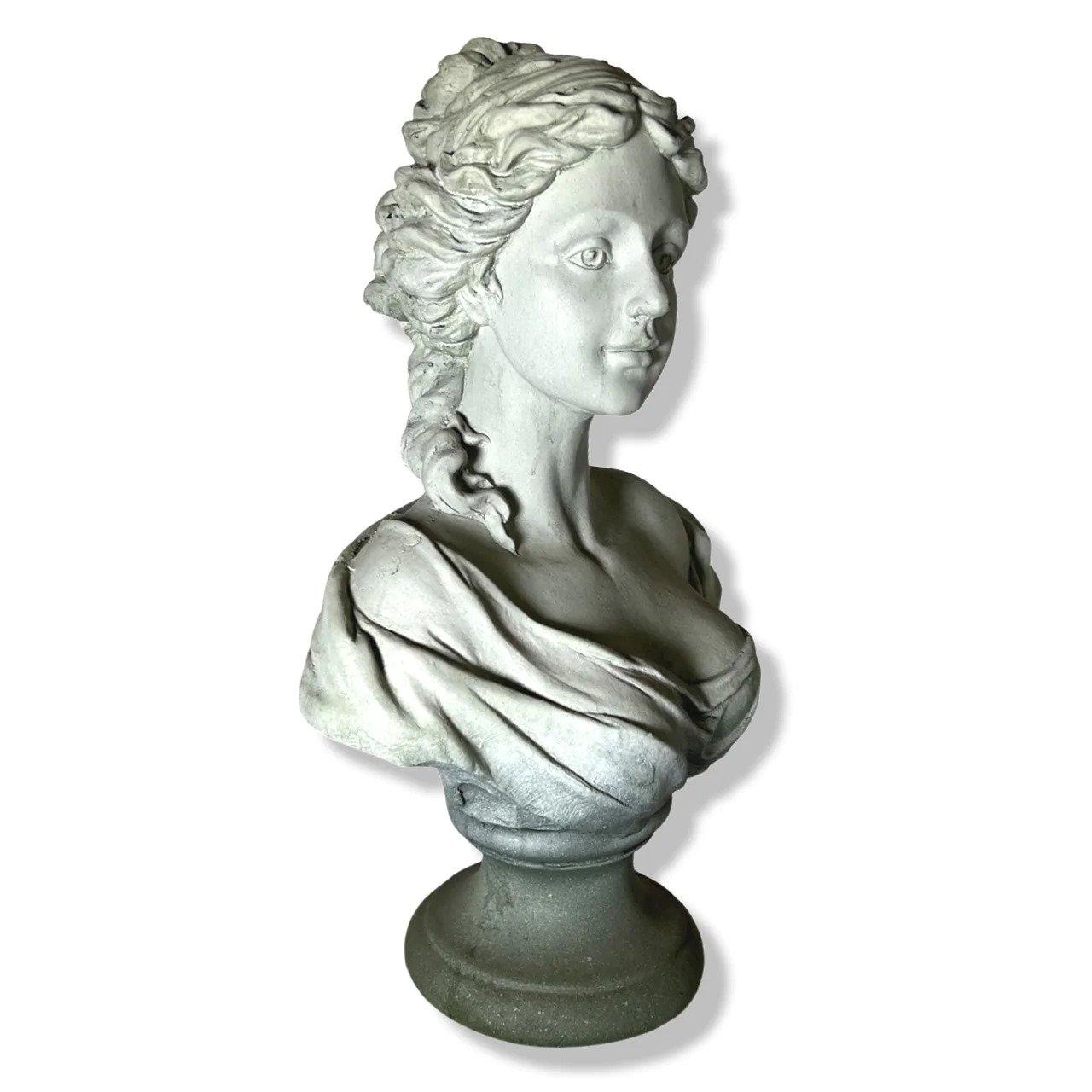 French Antoinette style Faux Stone Maiden Bust For Sale 1