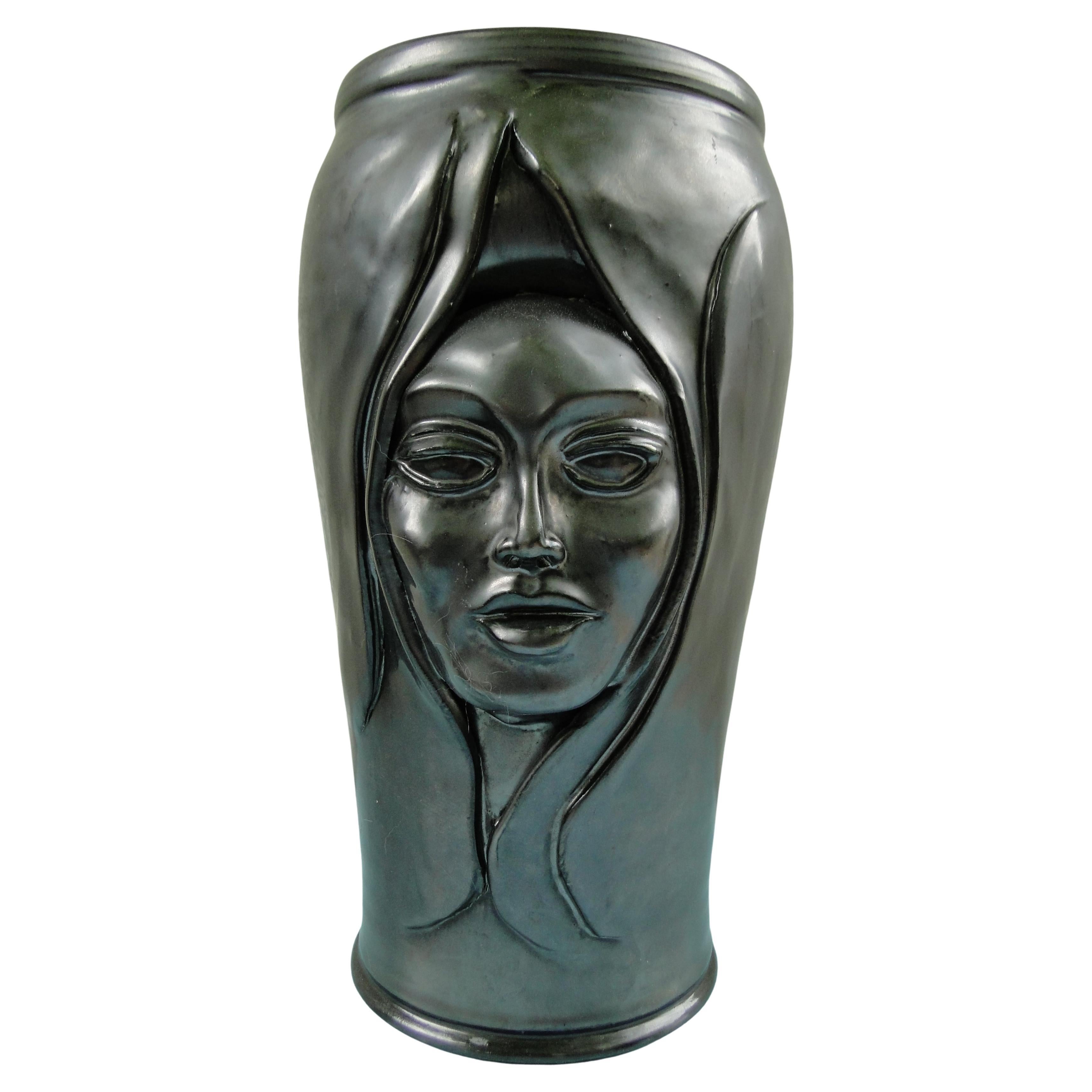 French Antropomorphic ceramic vase from the 1950s 1950 France 