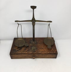 French Apothecary Brass Scales, circa 1800s