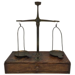 French Apothecary Brass Scales, circa 1800s