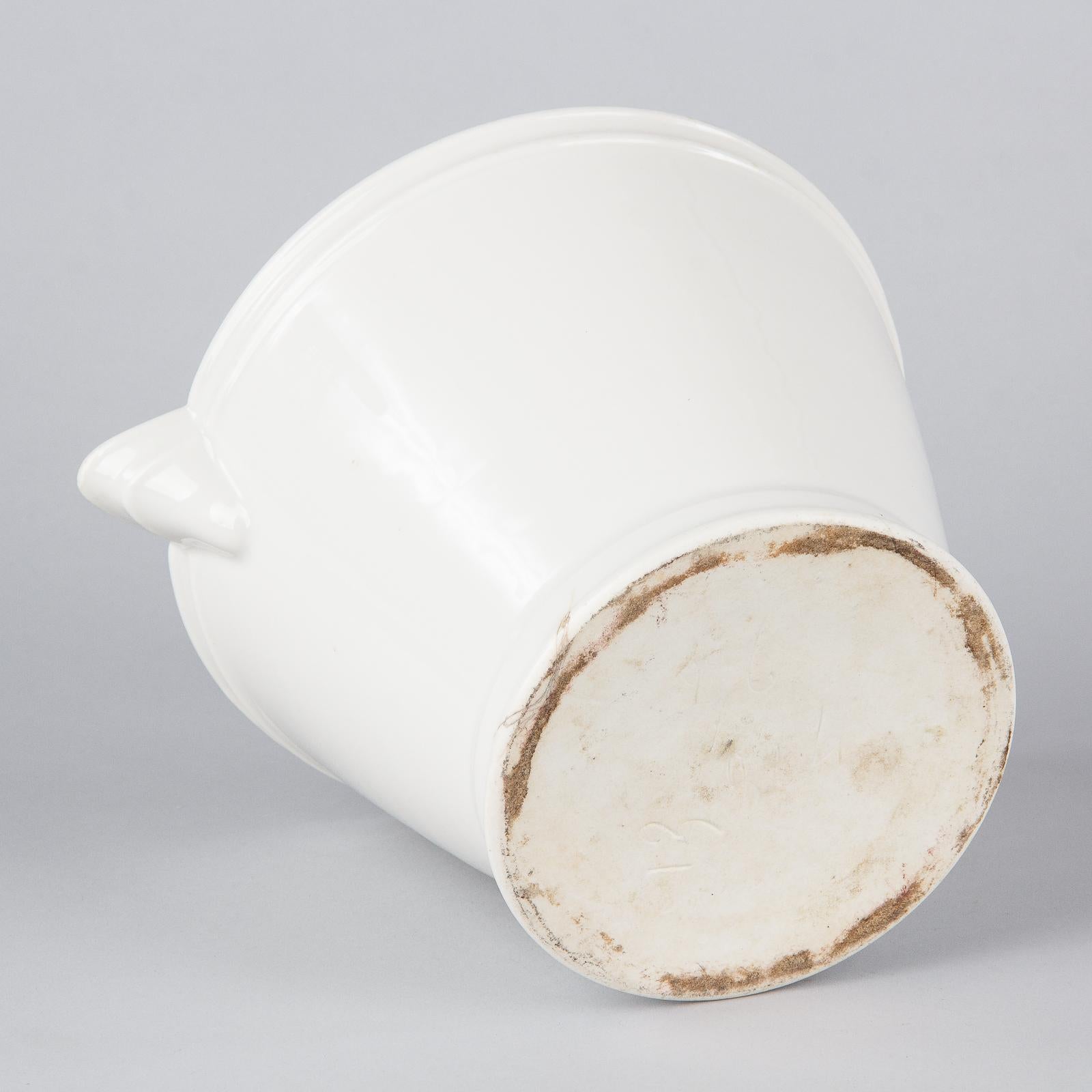 French Apothecary Ceramic Mortar with Pestle, Late 1800s 14