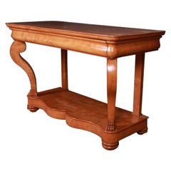 French Applewood Console Table