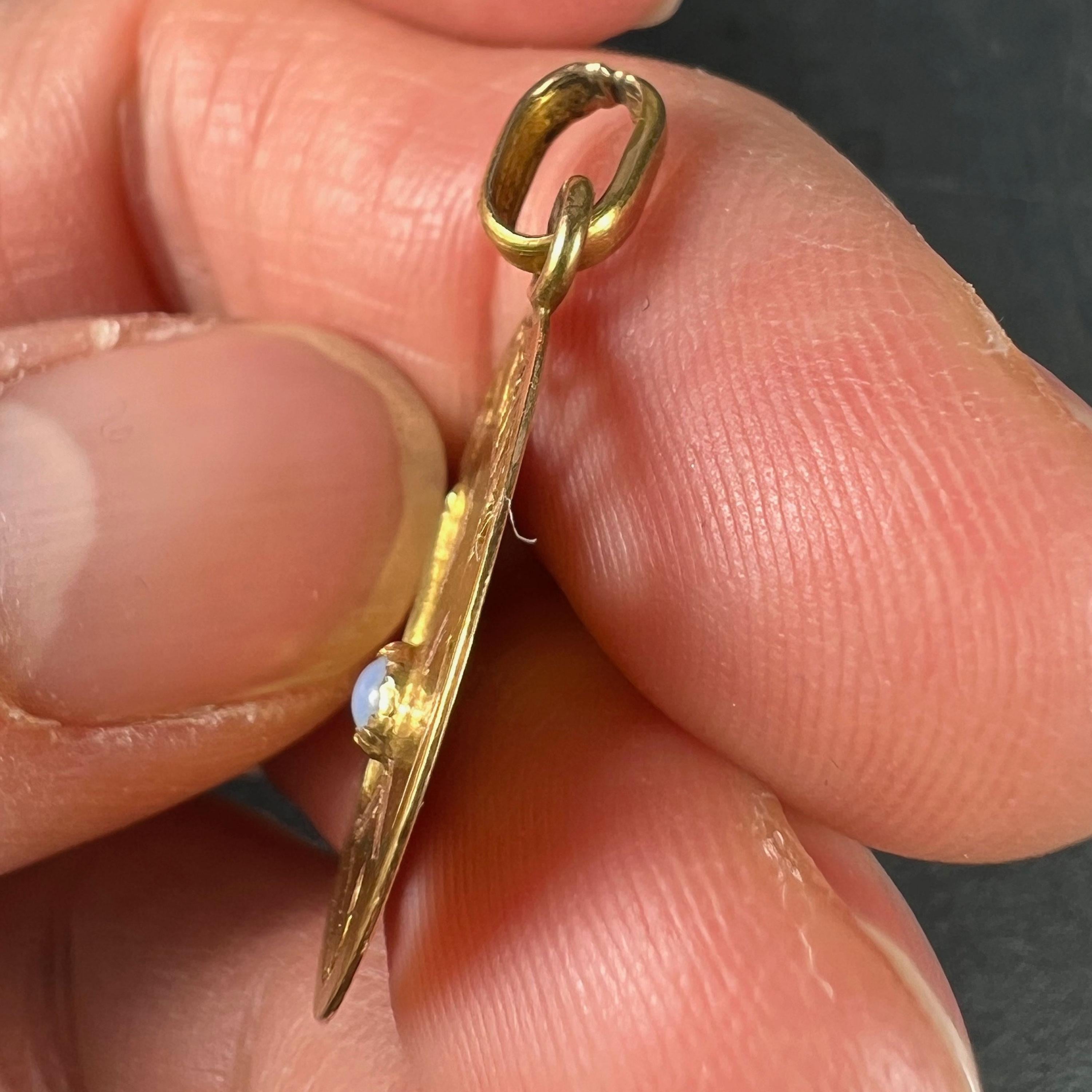 Französischer April 18K Gelb Rose Gold Charm-Anhänger 4