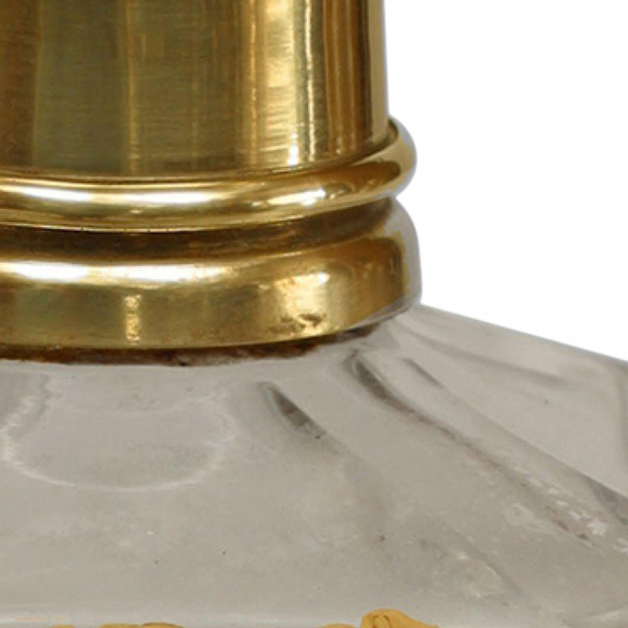 Dorato Bottiglia di profumo in cristallo dorato francese Ar Nouveau in vendita