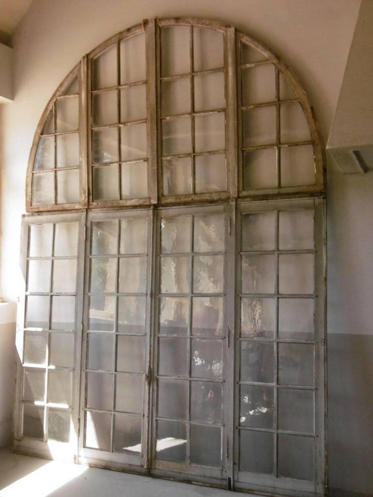 French Arcade Double Window Doors from a Burgundy Abbey Cloister For