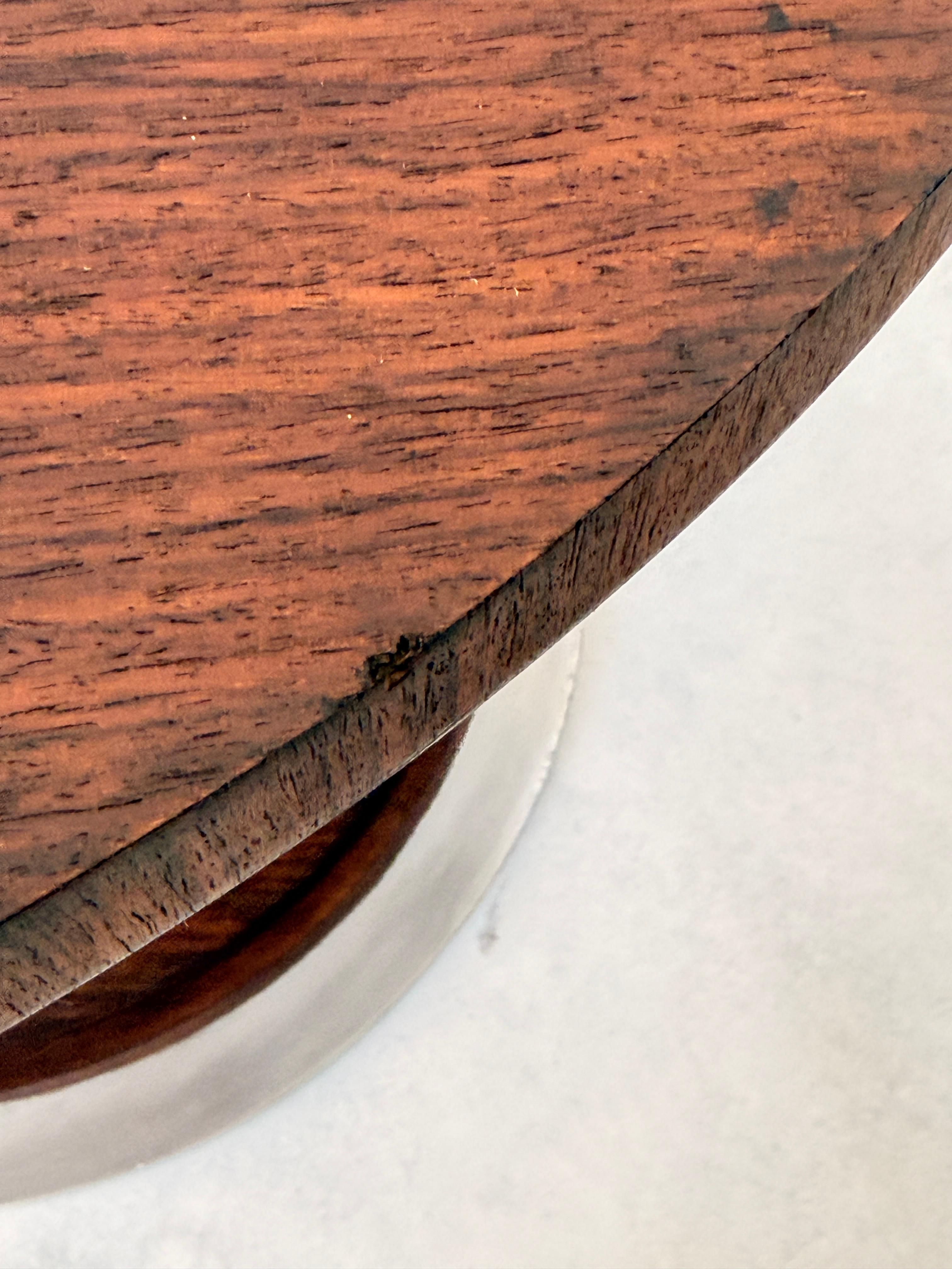 French Architectural Art Deco Table in Rosewood Veneer Attributed to Jules Leleu For Sale 12