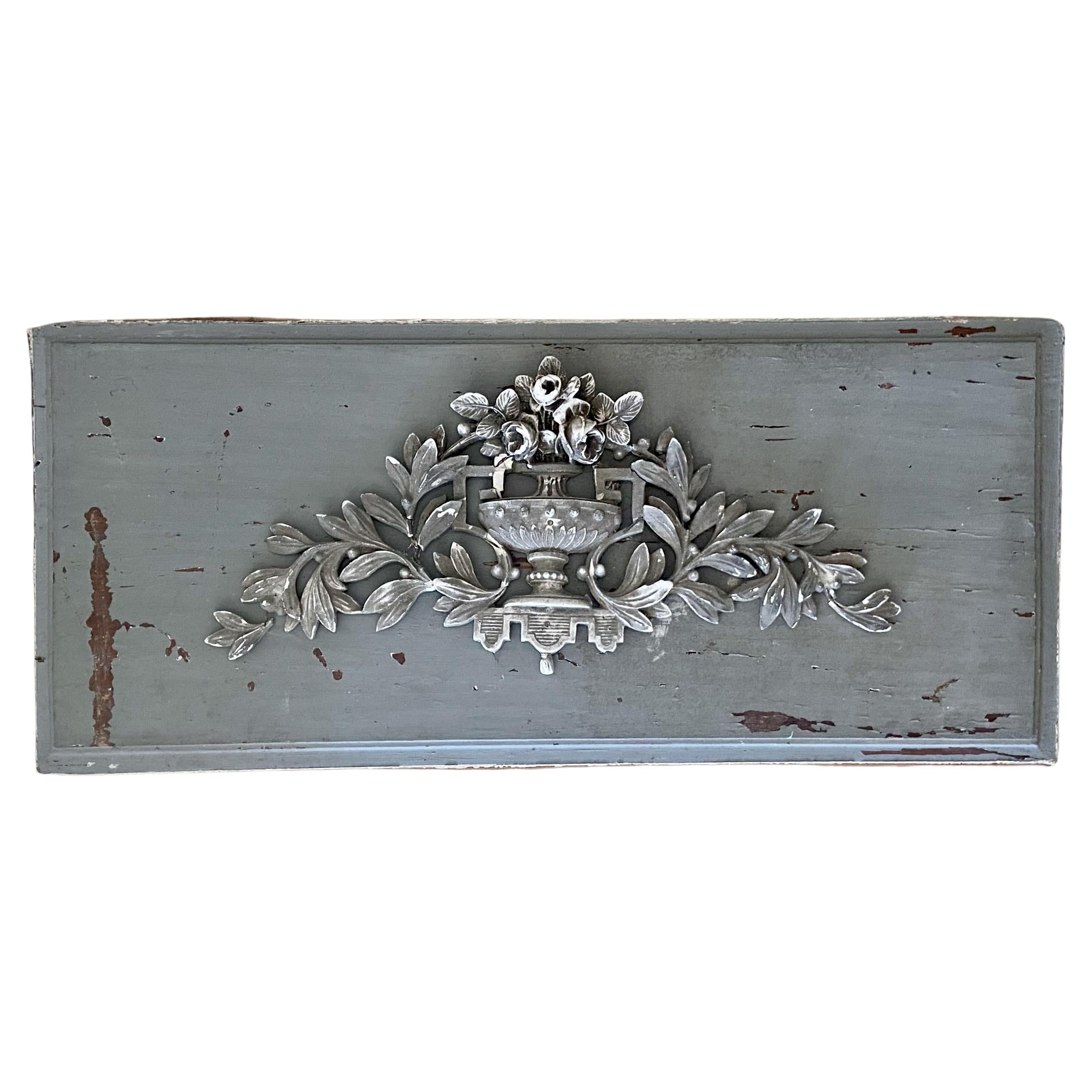 French Architectural Fragment Wood Panel Boiserie Wall Art For Sale
