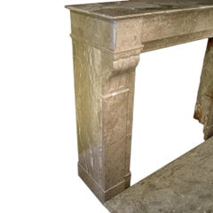 French Architectural Marble Fireplace Mantel
