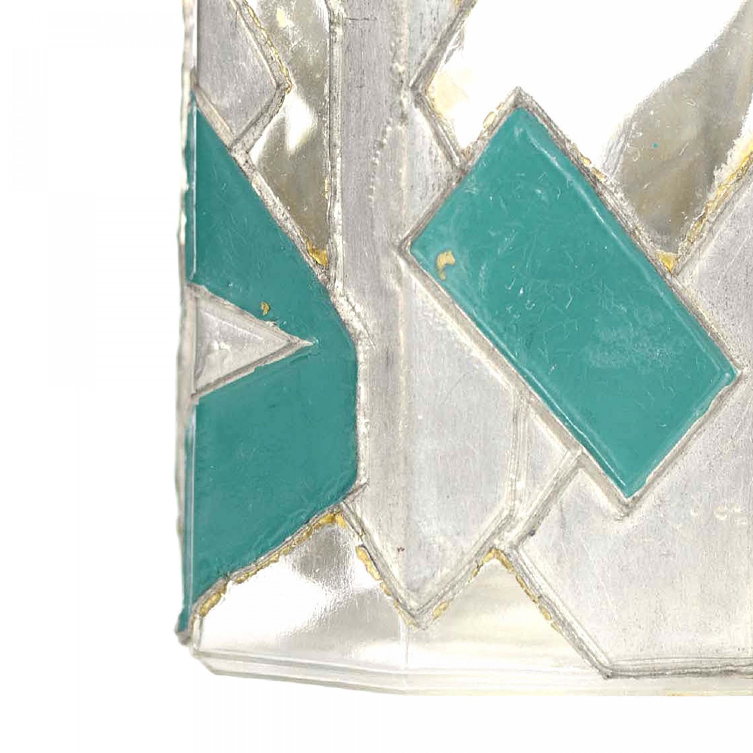 Art Déco French Ard Deco Faceted Glass Perfume Bottle in vendita