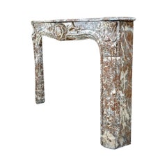 French Ardennes Grey Marble Mantel