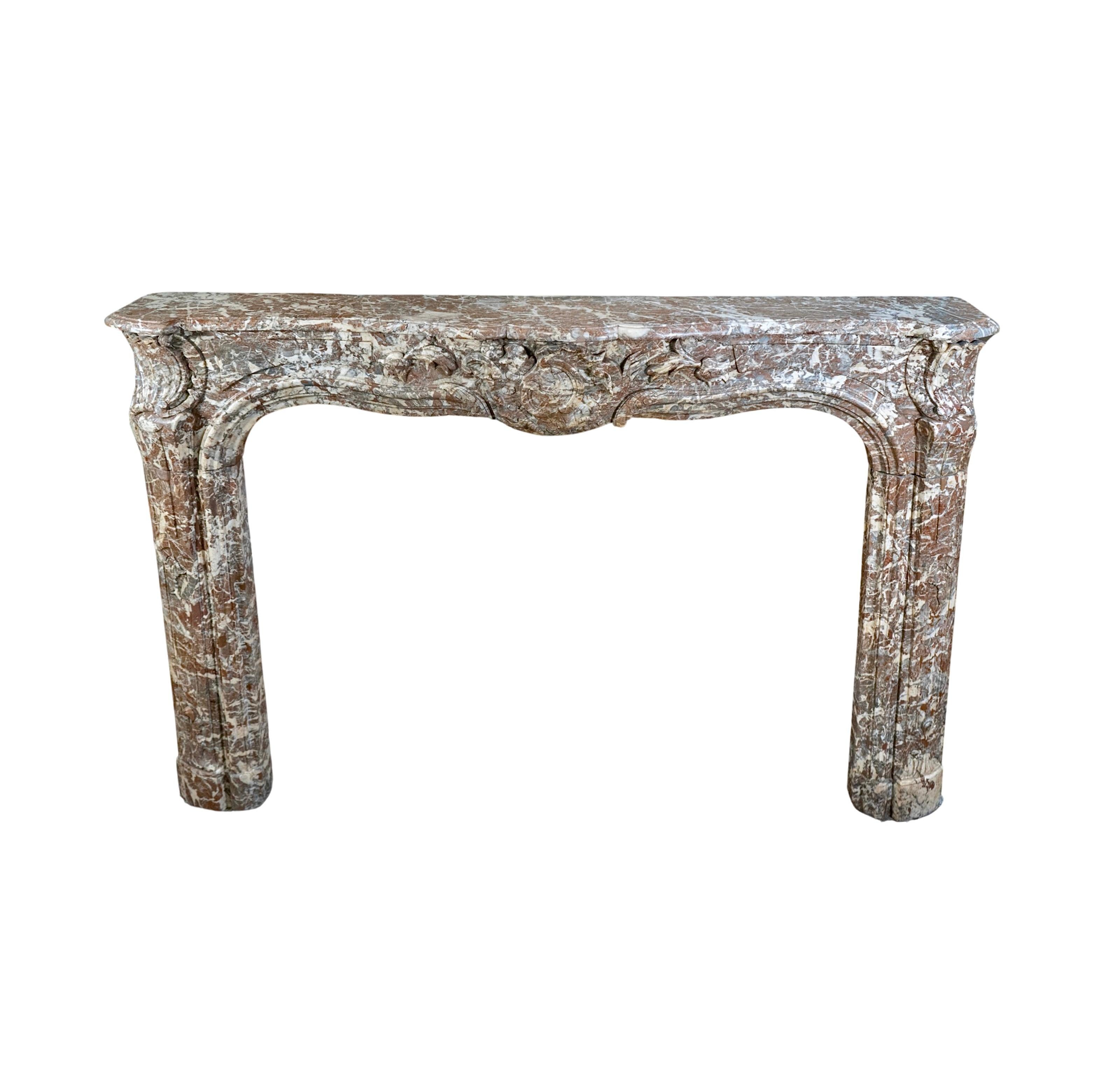 French Ardennes Grey Marble Mantel For Sale 4