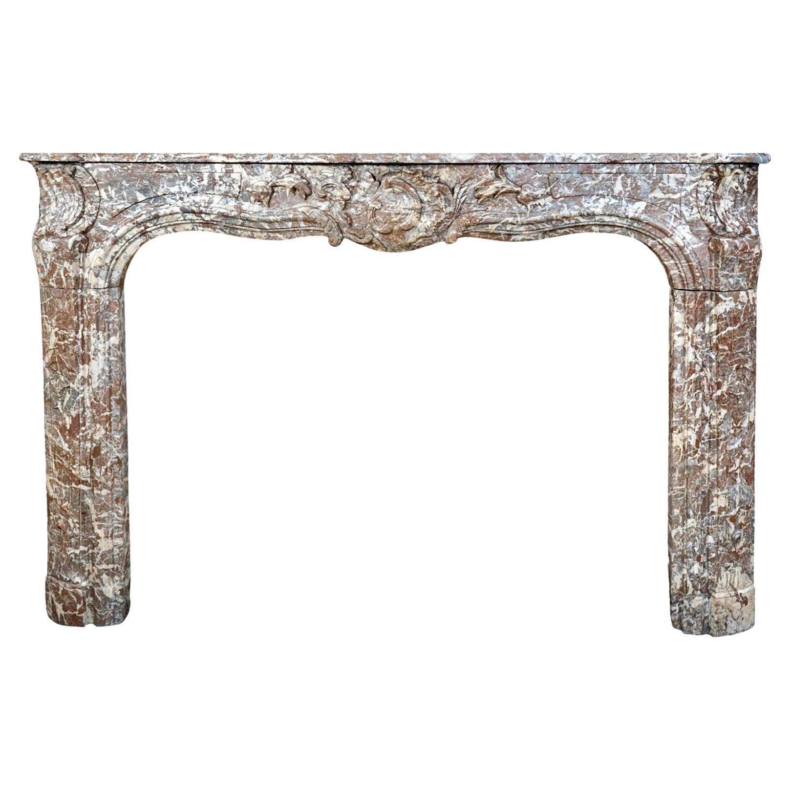 French Ardennes Grey Marble Mantel