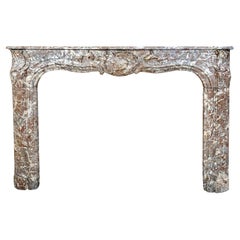 French Ardennes Grey Marble Mantel