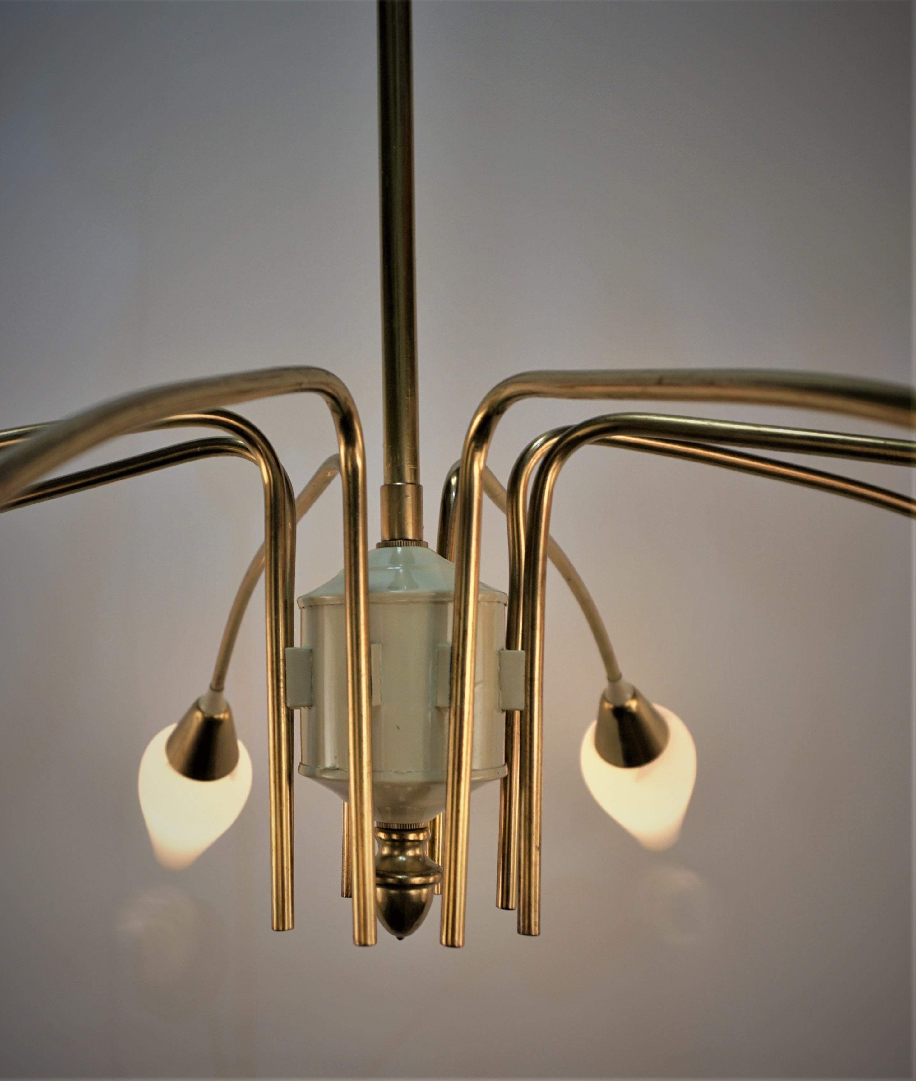 Mid-20th Century  French Arlus Mid-Century 1950's Chandelier For Sale