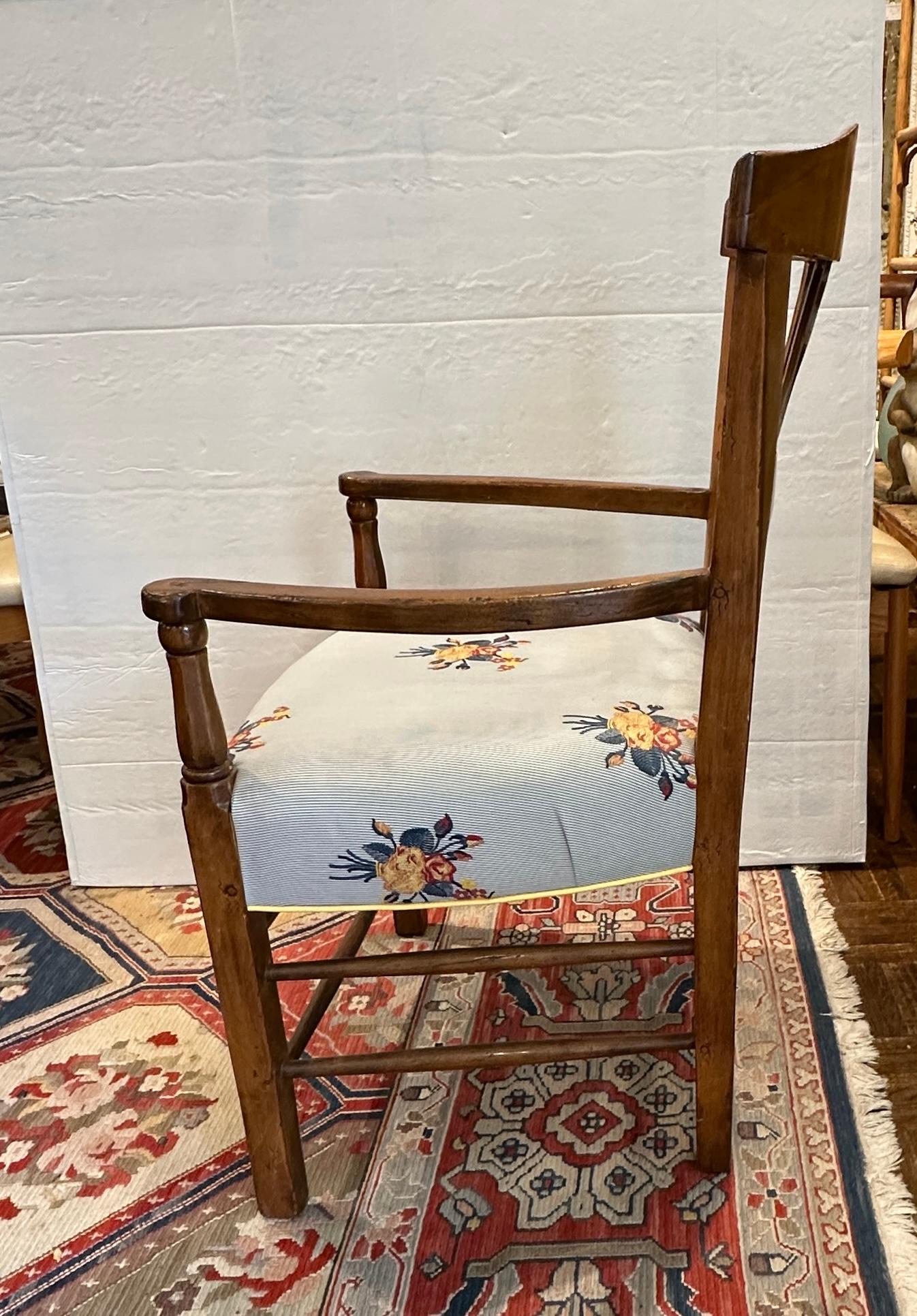 Hand-Crafted French Arm Chairs, Pair For Sale