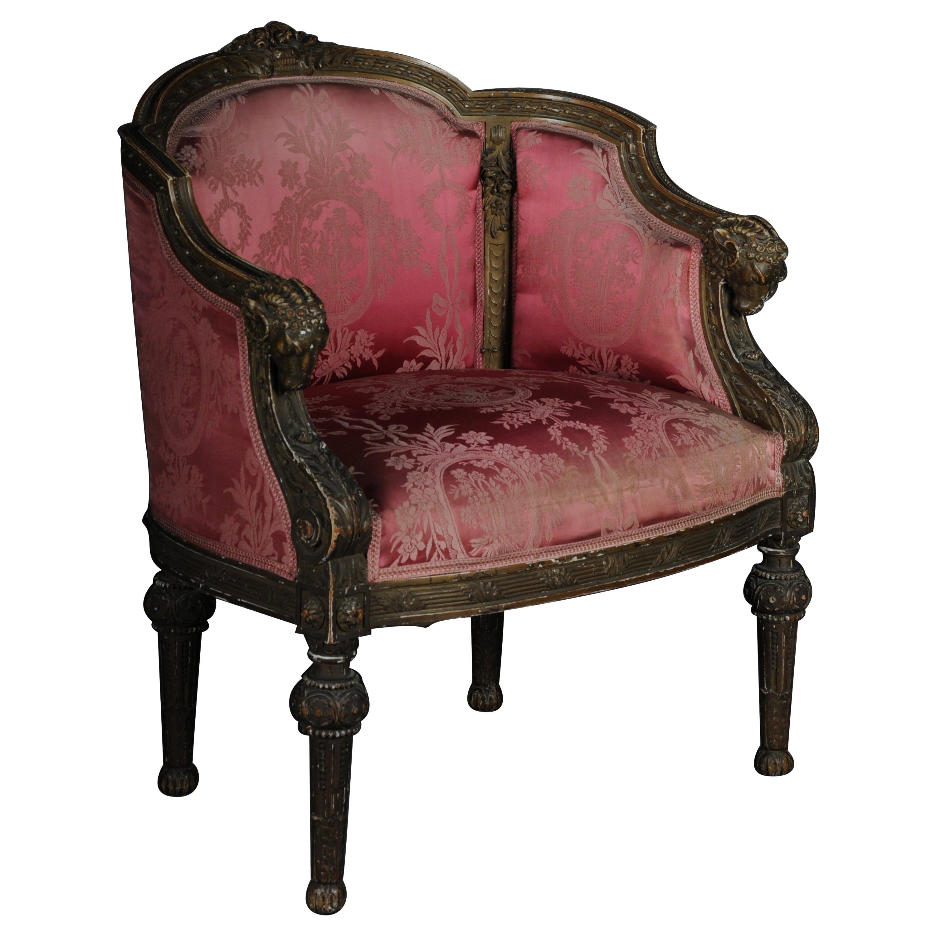 French Armchair / Armchair / Bergère Napoleon III For Sale