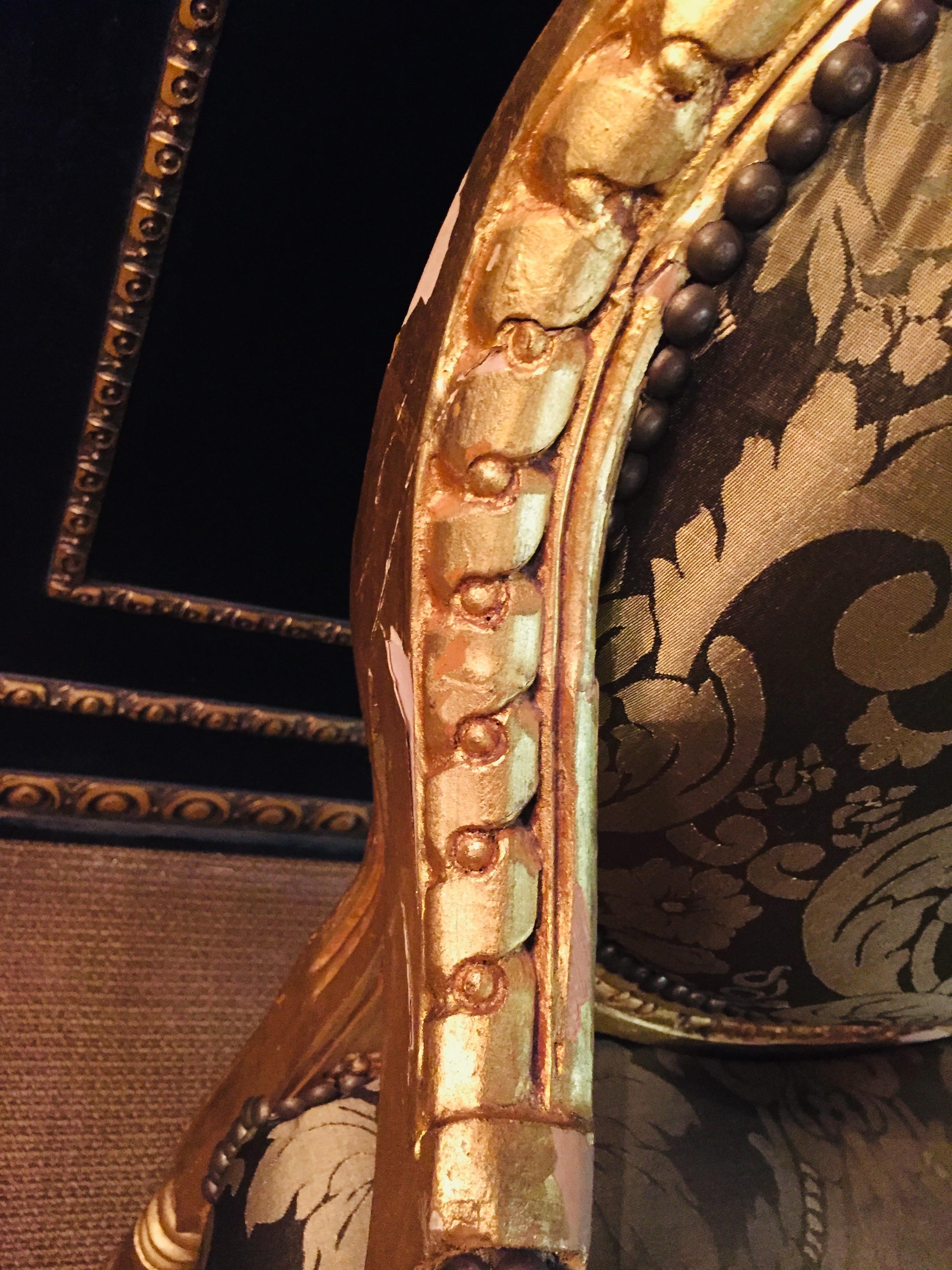 French Armchair in Louis Seize Style Gilded 4