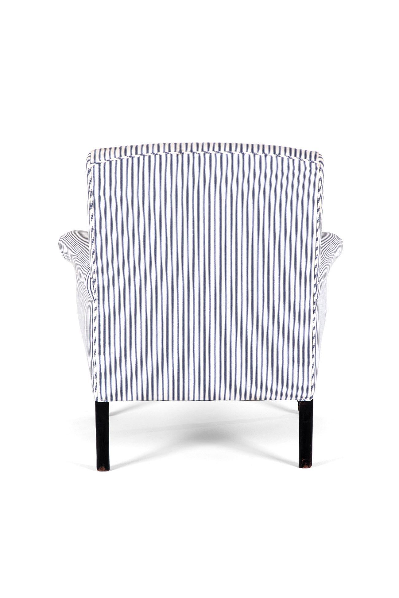 Fait main Fauteuil français en tissu Princeton en vente