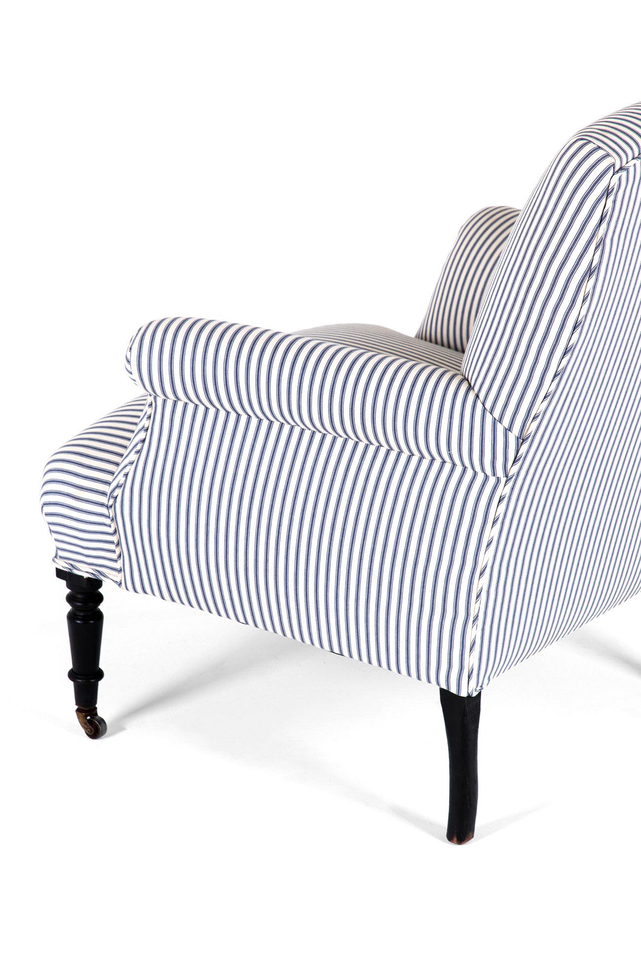 Fauteuil français en tissu Princeton Bon état - En vente à Faversham, GB