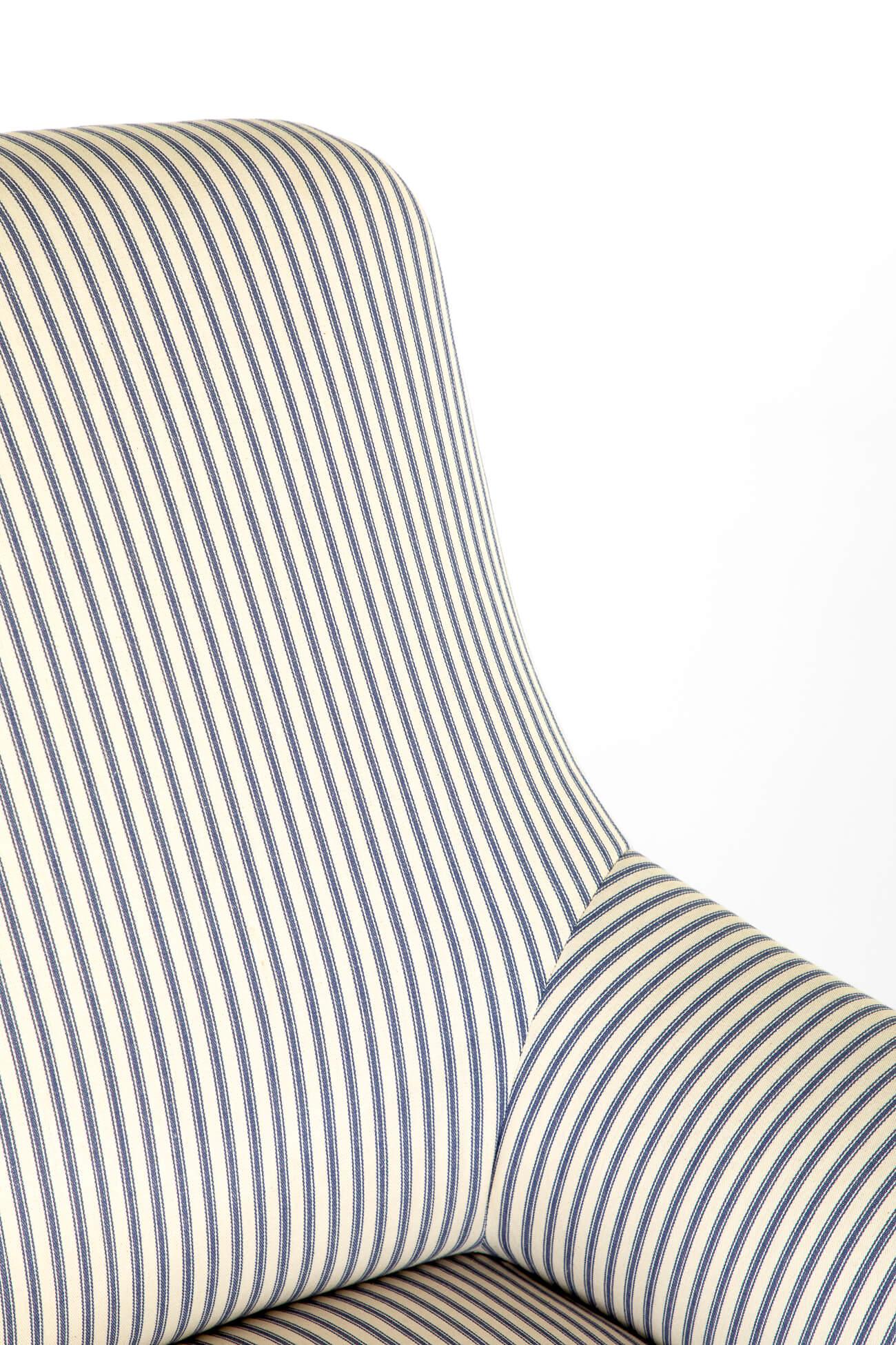 XIXe siècle Fauteuil français en tissu Princeton