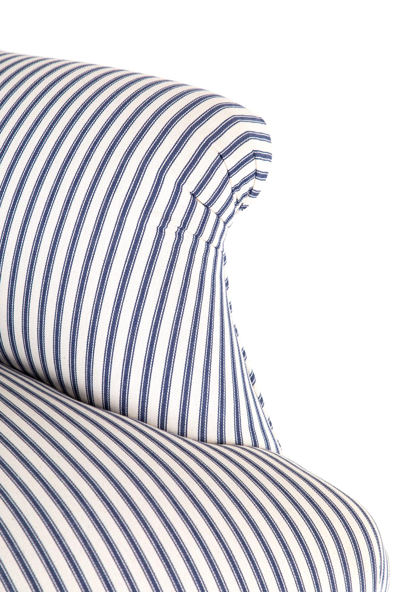 Calicot Fauteuil français en tissu Princeton en vente