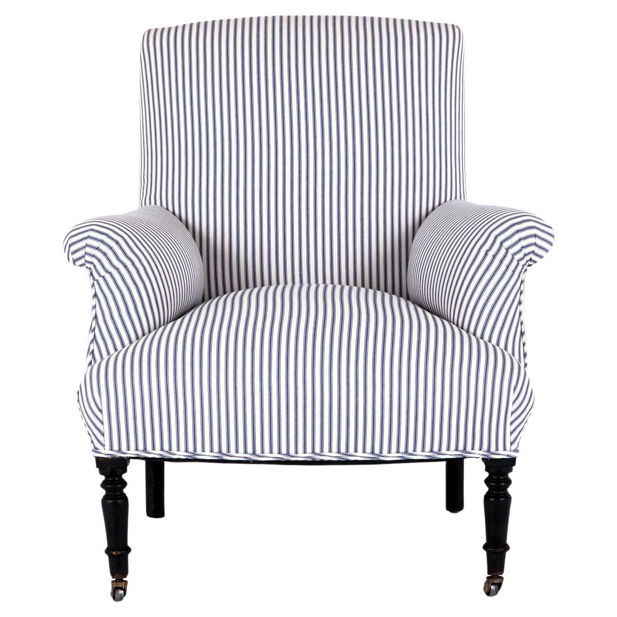 Fauteuil français en tissu Princeton en vente