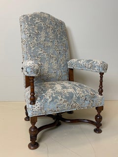 French Antique Armchair in Walnut with movable back