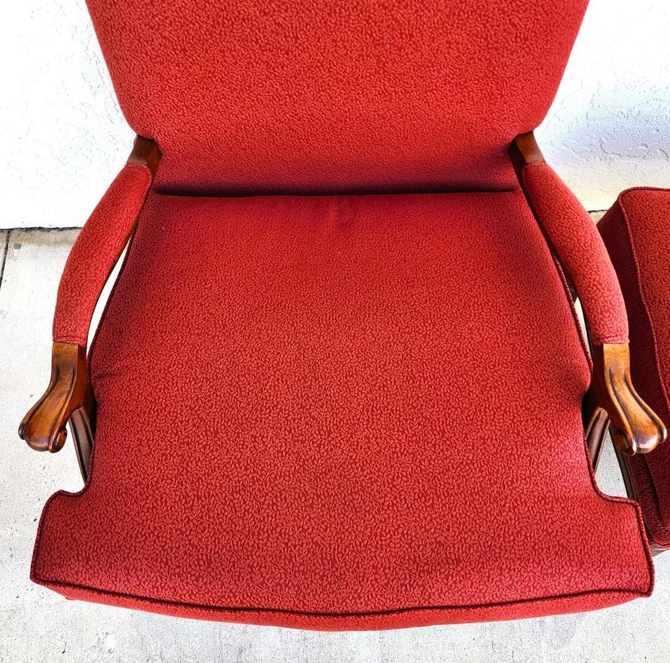 French Armchair & Ottoman For Sale 4