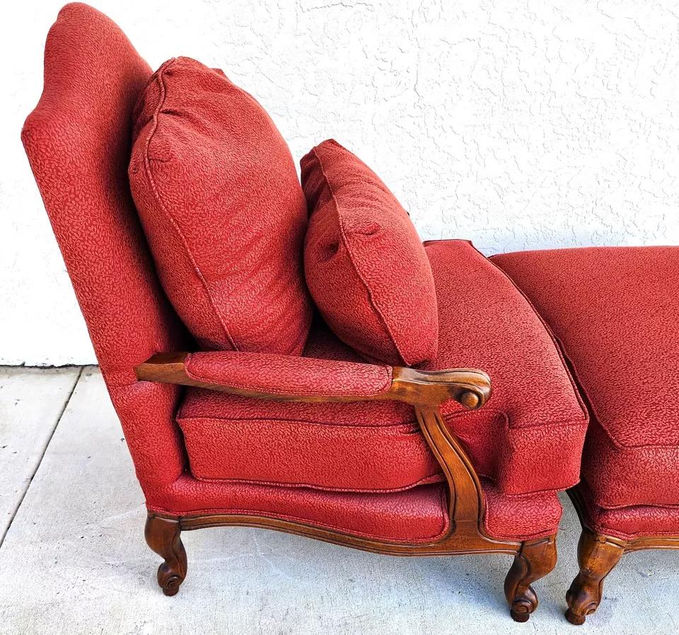 French Armchair & Ottoman For Sale 6