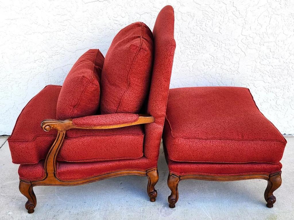 French Armchair & Ottoman For Sale 1