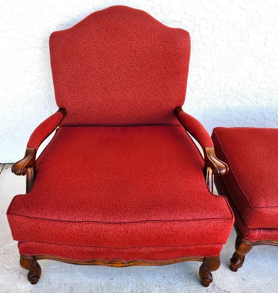 French Armchair & Ottoman For Sale 3