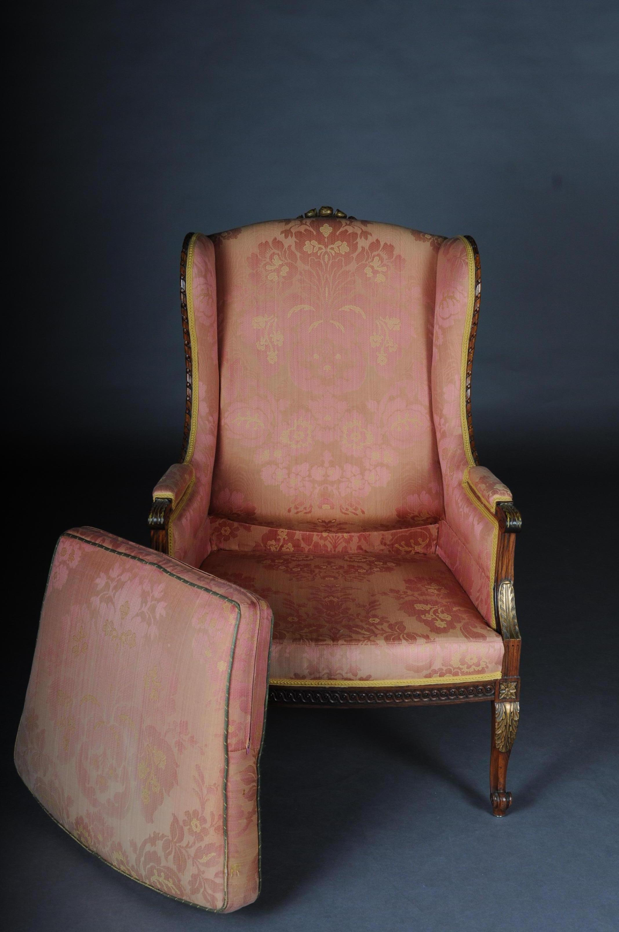 Französischer Sessel Gepolsterter Sessel, um 1900 4