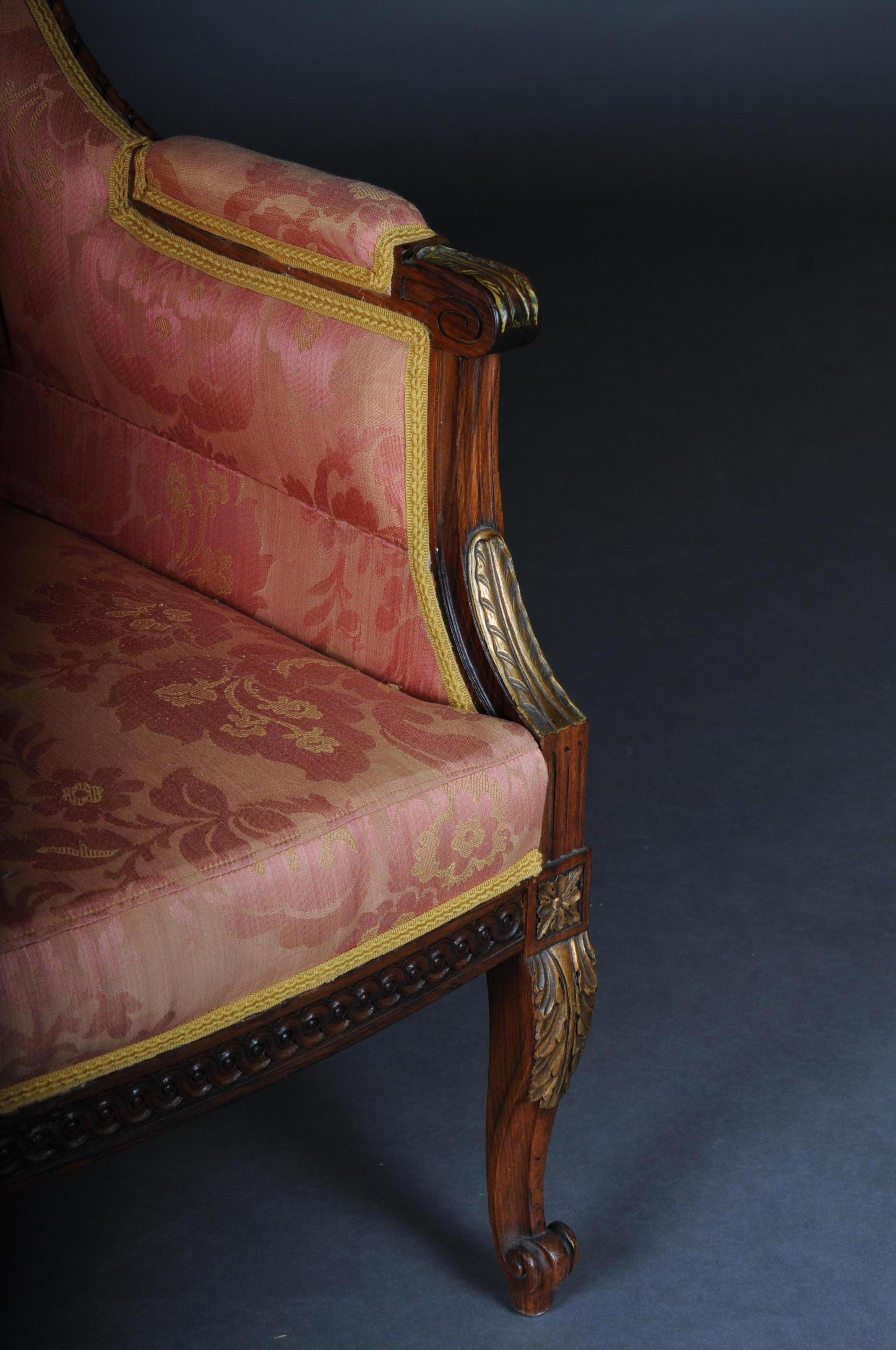 Französischer Sessel Gepolsterter Sessel, um 1900 6