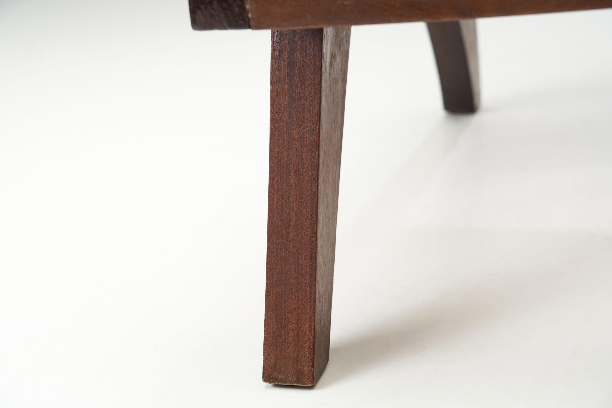 Sillón francés con estructura de teca, Francia Años 50 en venta 9