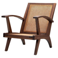 French Armchair with Teak Structure, France 1950s