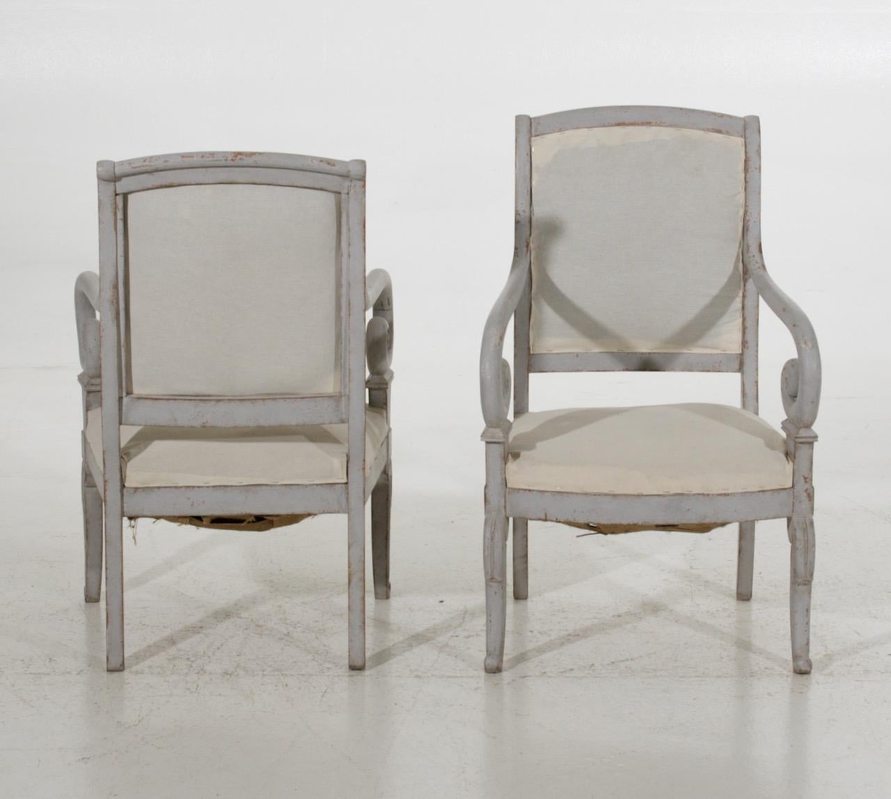 French Armchairs, 19th C For Sale 1