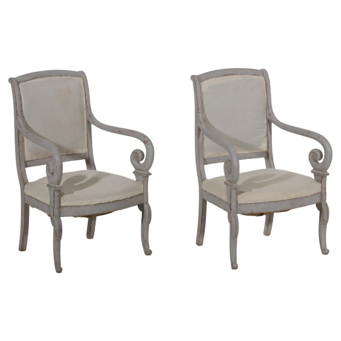 French Armchairs, 19th C For Sale