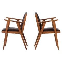 French Armchairs, a Pair, 1940s