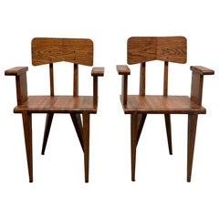 Fauteuils français à la manière de Jean Prouvé