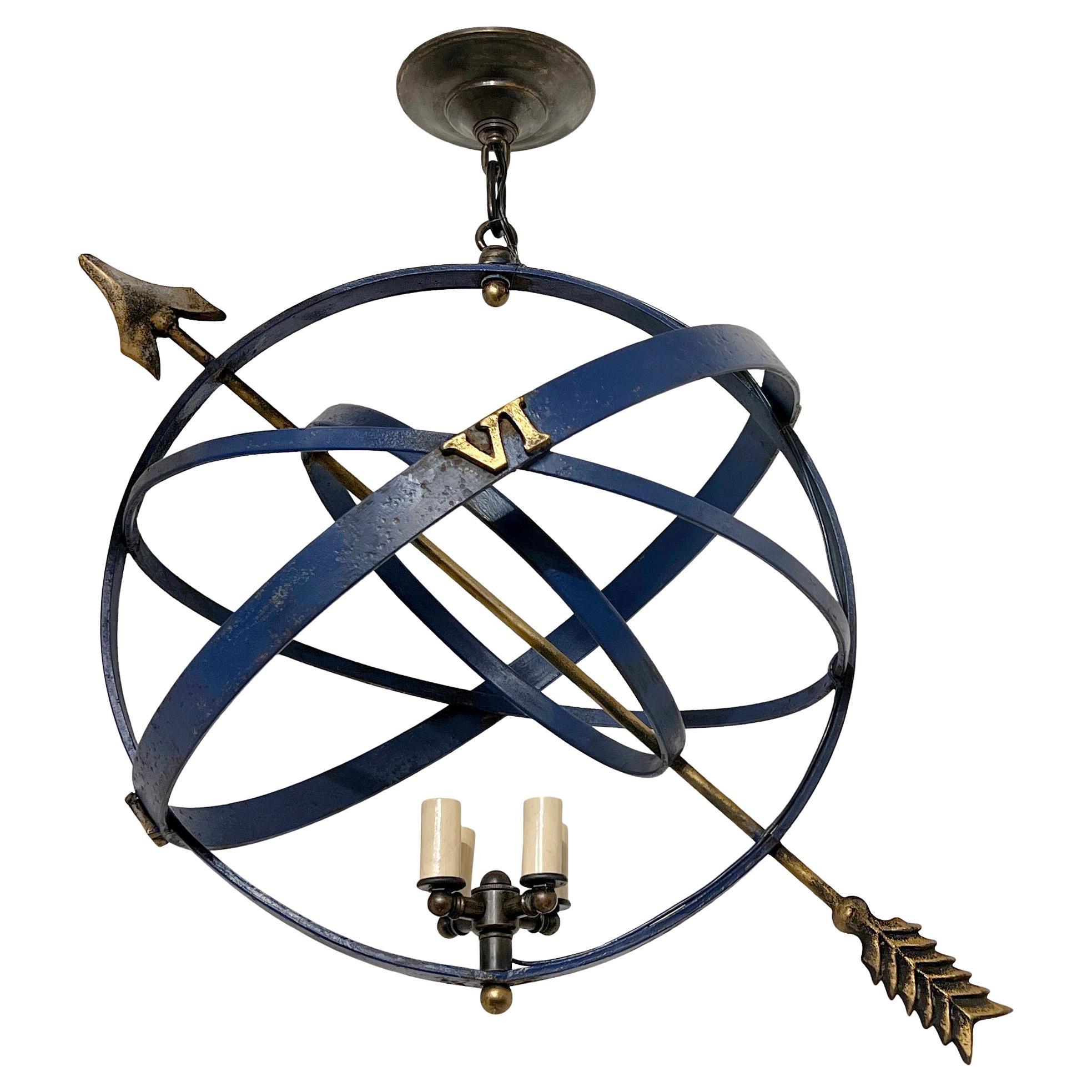 French Armillary Chandelier For Sale