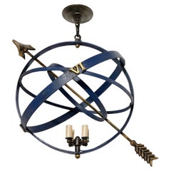 Retro French Armillary Chandelier