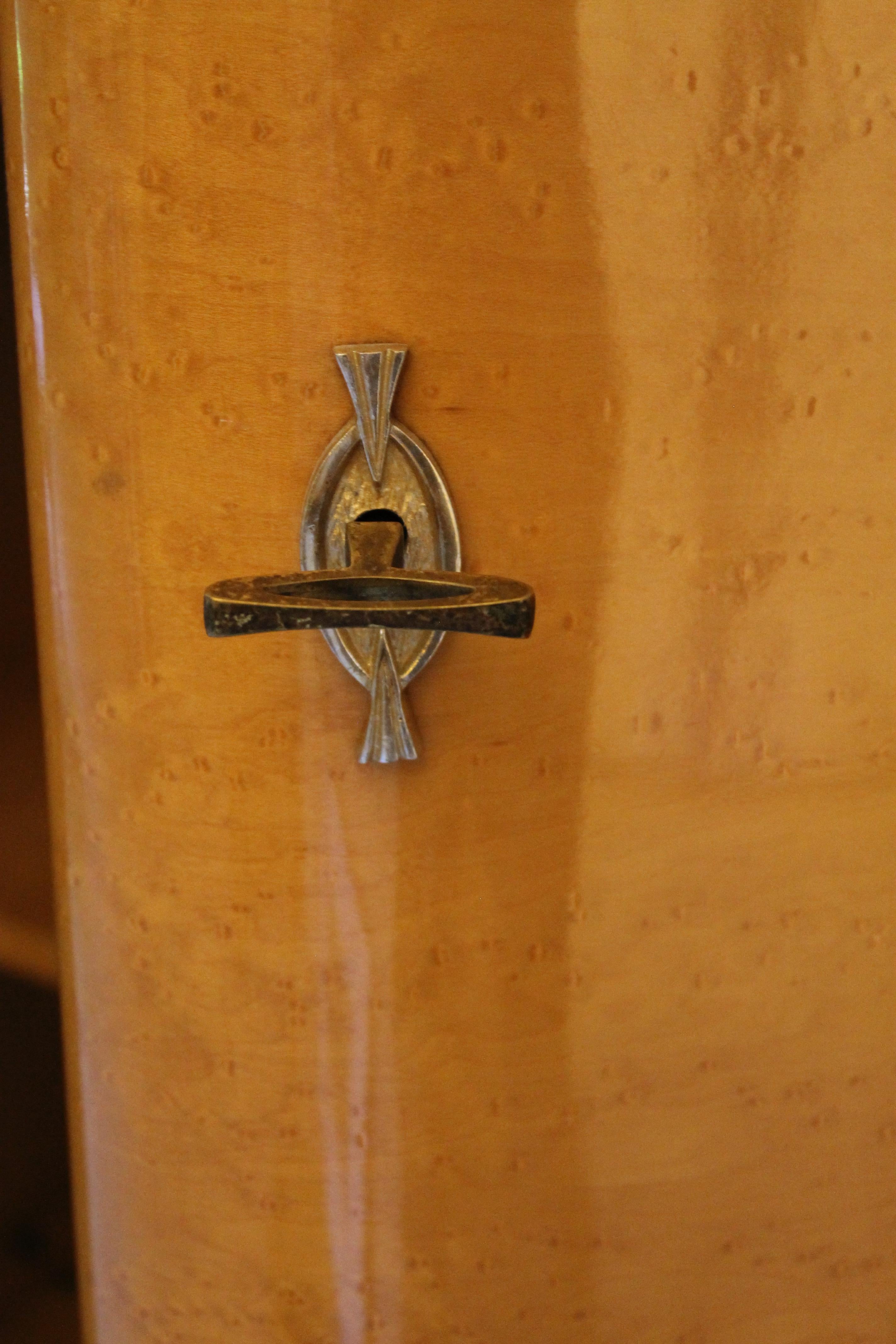 French Armoire, Bird's-Eye Maple For Sale 8