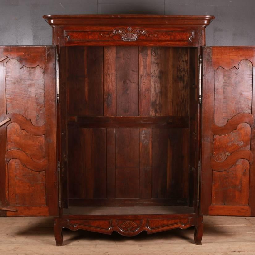 Polished French Armoire For Sale