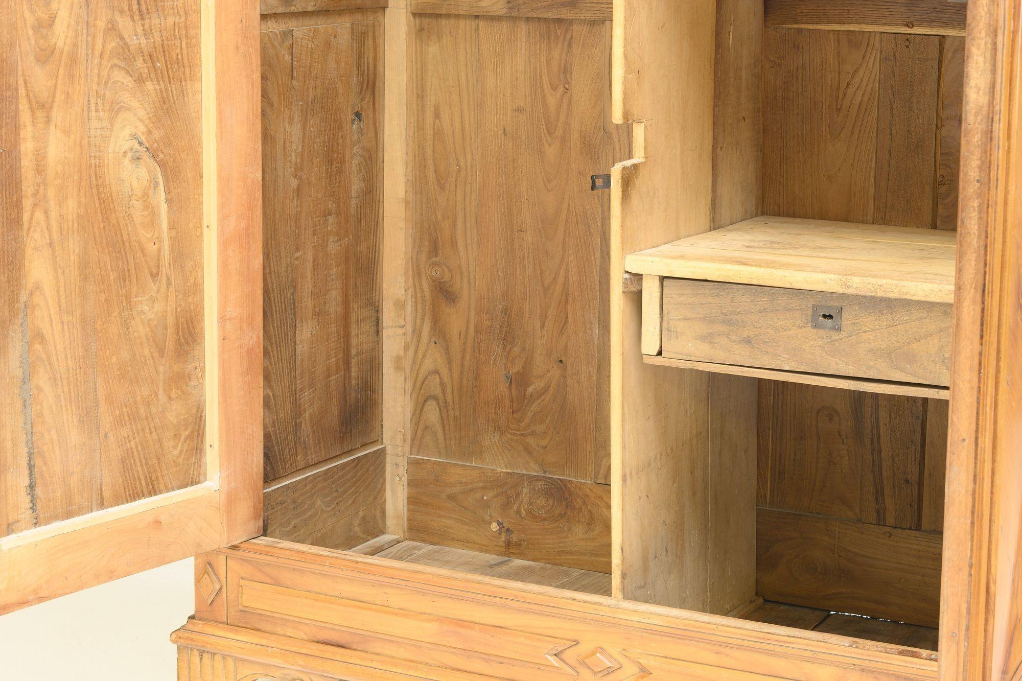 Elm French Armoire For Sale