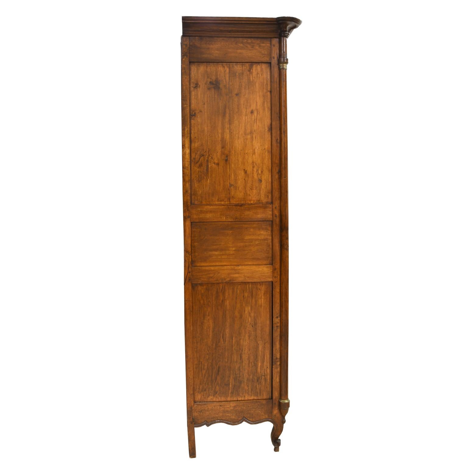 Antique 18th Century French Empire Armoire in Oak with Interior Storage Drawers 2